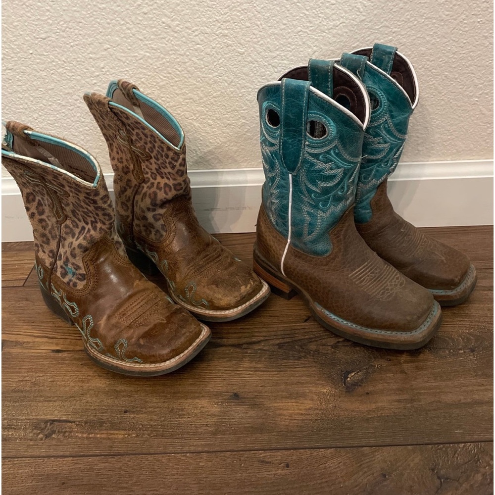 Lot of two cowgirl boots, both size 10 toddler